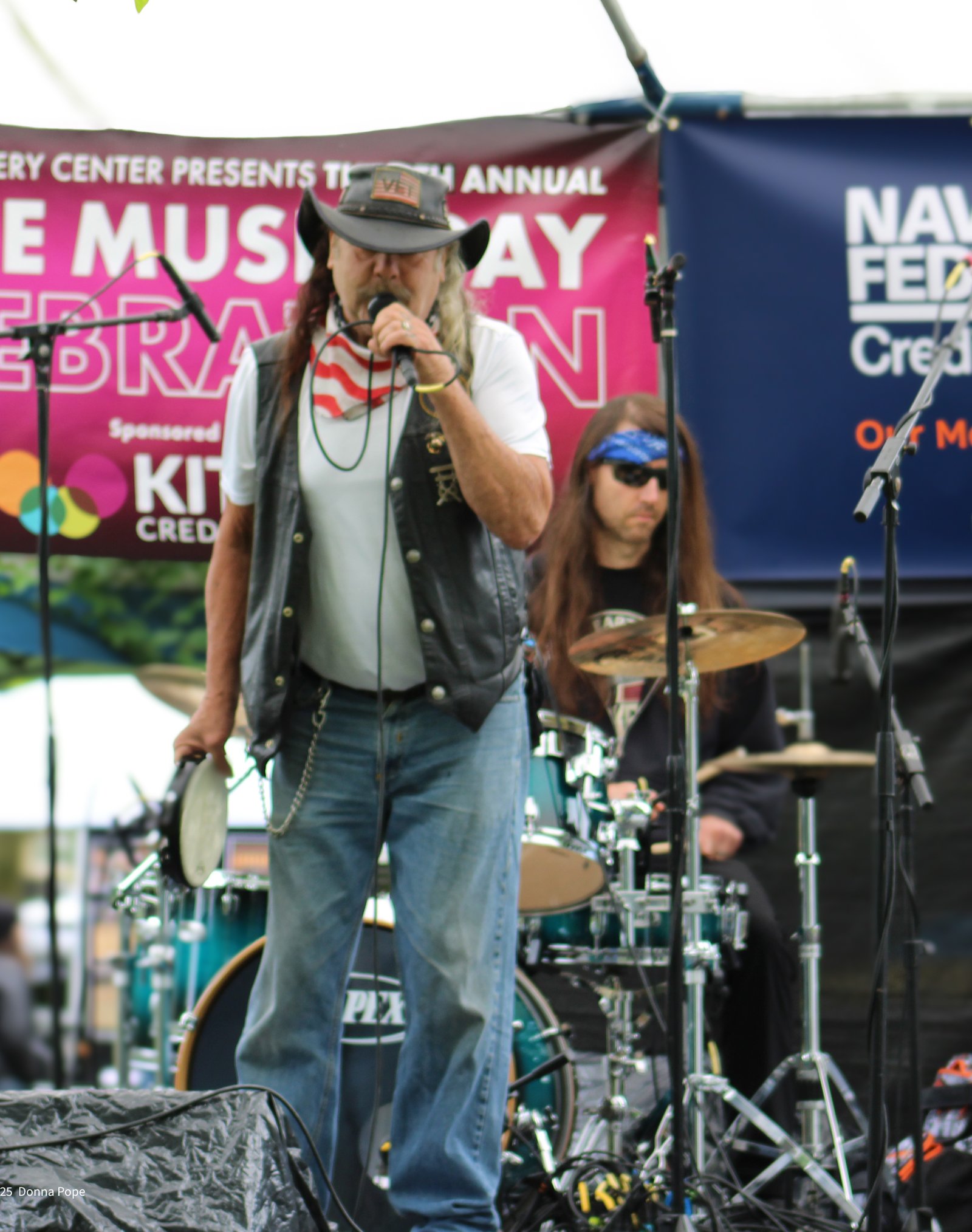 Papa Joey singing for the crowd at Make Music Day 2025 Bremerton WA.